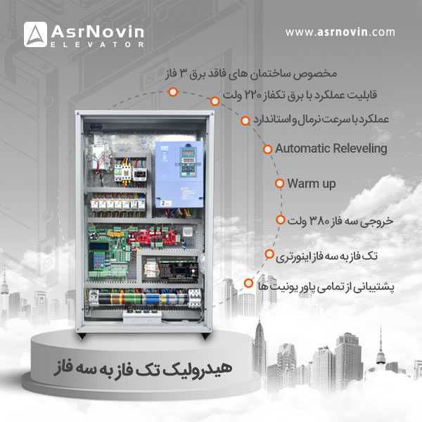 تابلو فرمان آسانسور عصر نوین مدل هیدرولیک 