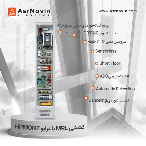  تابلو فرمان آسانسور;کششی عصر نوین mrlدرایو hp mont / 7.5kw